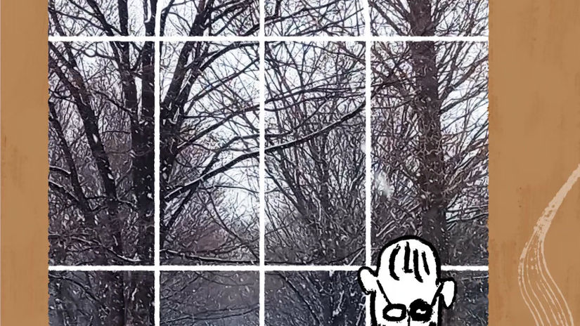 Cafe in snow